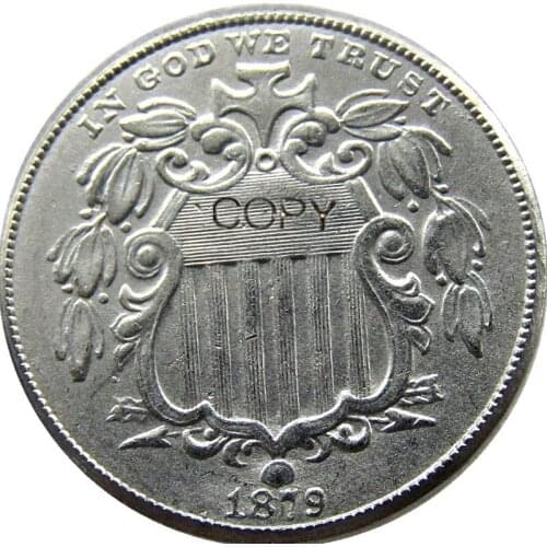 US 1879 Shield Nickel Five Cents Copy Decorative Coin