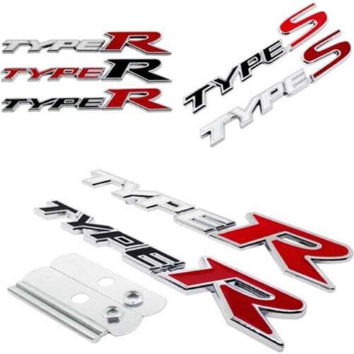 Car Styling for TYPE S TYPE-R Logo Metal Stickers Auto Badge Emblem Decals Decoration for Honda Odyssey Civic CRZ Jazz Accord