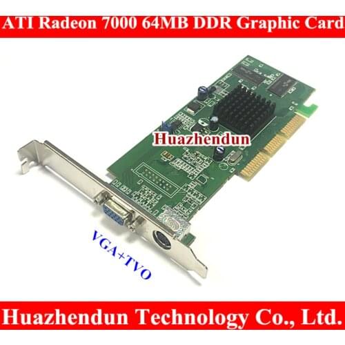 ATI Sapphire Radeon 7000 64M DDR 64MB AGP VGA Video Card With VGA+TVO interface Warrantly: 1 years
