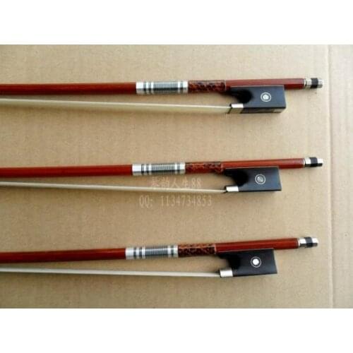 High-grade wrapper, wrapped in silver, inlaid with colored shells, violin, octagonal bow 1/8 1/4 1/2 3/4 4/4