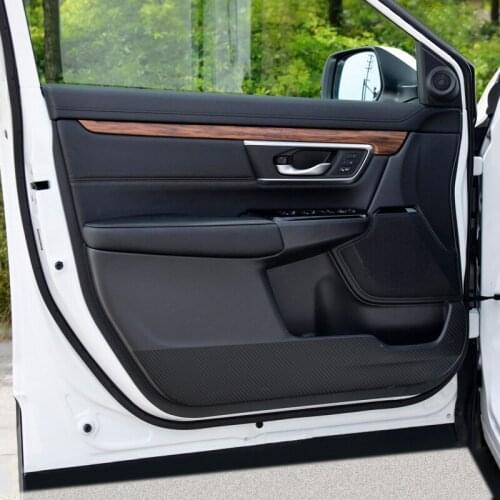 Car Door Protection Anti Kick Film Sticker Carbon Fiber Decal Car Interior for Honda CRV 2017 Trim Decals Interior Accessories