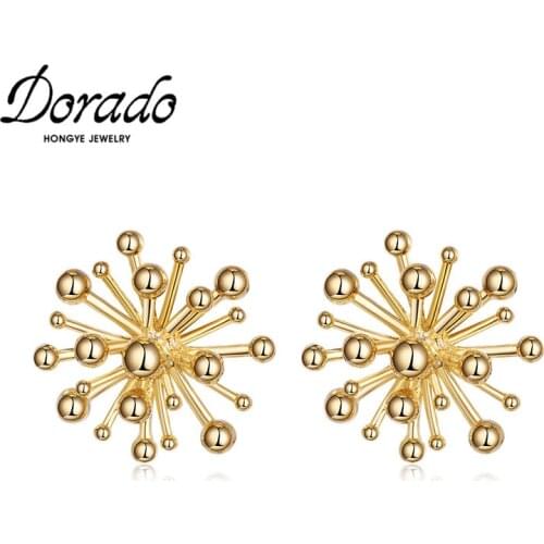 Dorado 2020 Newest Design Firework Stud Earrings For Women Metal New Beads Attractive Accessories Party Gifts Brincos