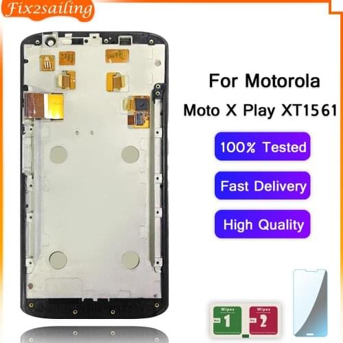 LCD Display For Motorola Moto X Play XT1561 XT1562 XT1563 Touch Screen Digitizer Full Assembly For Moto X Play LCD With Frame