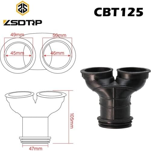 ZSDTRP Motorcycle CBT125 CM125 Carburetor Interface Adapter Intake Manifold Joint Boot For Honda 125CC CBT CM125 CA250 CMX250