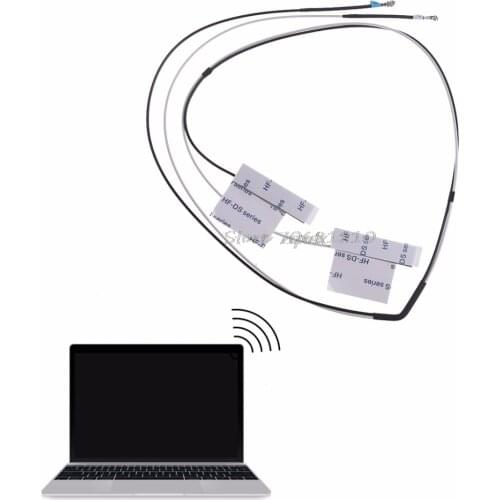 1 Pair Universal Laptop Mini PCI-E Wireless Wifi Internal Antenna Black+White Whosale&Dropship