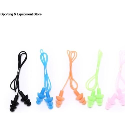 1Pcs Universal Soft Silicone Swimming Ear Plugs Earplugs Pool Accessories Water Sports Swim Ear Plug 5 Colors