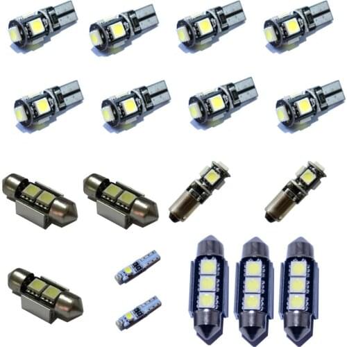 14pcs canbus W5W C5W White Car LED Light Interior Bulbs Kit For 1998-2002 Land Cruiser Prado Map Dome Door Lamp Plug n Play 12V