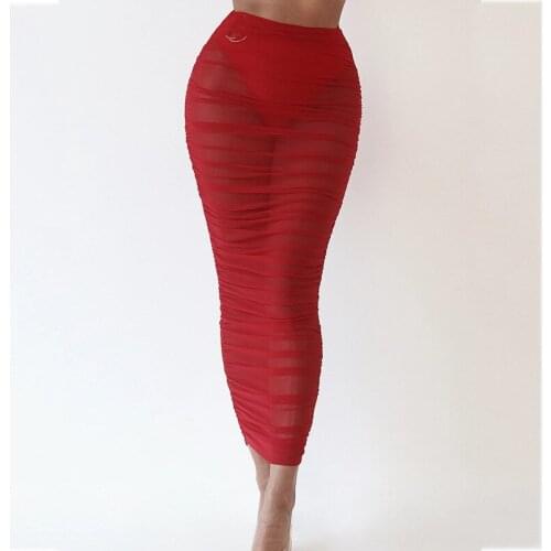 3 Colors Women Summer Mesh Skirts Ladies Sexy Comfortable Mesh Pleated Skirt for Beach Dating Party Vacation Shopping Travelling