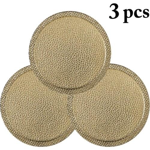 3 PCS Insulation Coaster Milk Tea Cup Mats Washable Placemat Round Dining Table Pads Coffee Coasters For Office Cafe Restaurant