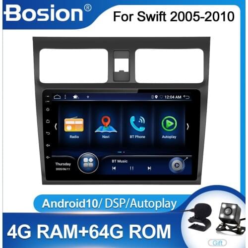 Bosion For Suzuki Swift 2005 2006 2007 2008 2009 2010 Android 10 DSP Car Radio Multimedia Player 2 din GPS Navigation Carplay