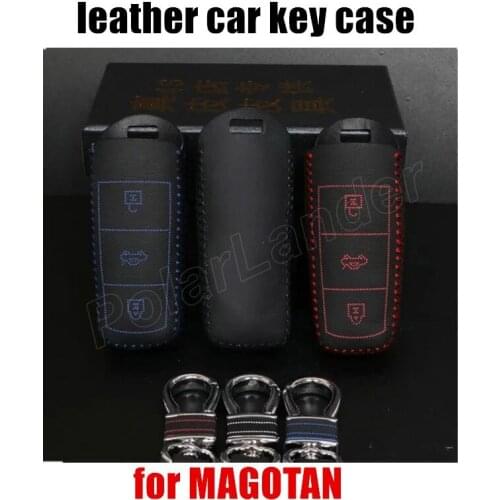 Car key case fit for VOLKSWAGEN CC MAGOTAN car key case Hand sewing car key cover DIY car styling Genuine quality leather
