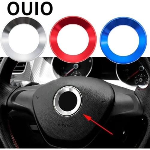 Car Steering Wheel Cover Decoration Ring Stickers For Volkswagen VW Golf 6 7 MK7 Jetta MK5 MK6 POLO Passat B7 B8 CC TIGUAN TROC