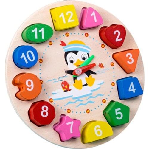 Kids Montessori Wooden Toys Rainbow Blocks Kid Learning Toy Baby Music Rattles Graphic Colorful Wooden Blocks Educational Toy