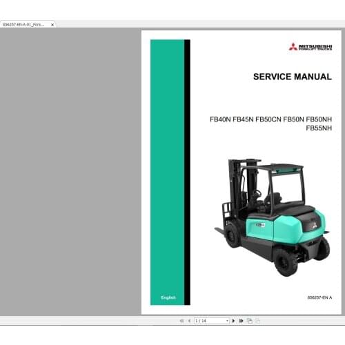 For Mitsubishi Forklift MCFE 36,4GB PDF Full Models Service Manuals DVD Updated [07/2021]