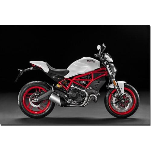 Ducati Monster Motorcycle Poster Canvas Cloth Fabric Print Painting for Home Decor Wall Art Picture