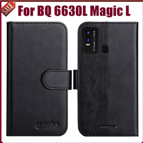 Hot! BQ 6630L Magic L Case 6.53" Fashion 6 Colors Flip Soft Leather Wallet Protective Cover For BQ 6630L Magic L Case Phone Bag