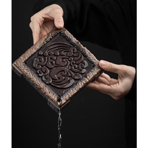 Water Drop Container Pot Tray Japanese Household Ceramic Tea Tray Water Storage Mini Small Tea Table Single Bamboo Tea Tray