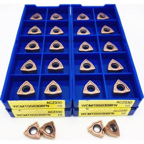 Cemented carbide WCMX050308FN AZC330 U drill lathe parts tool turning carbide insert WCMX 050308 U drill special insert