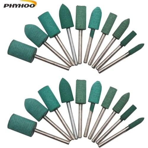 Rubber Polishing Burr wheel, Bullet Cylinder with 3mm (1/8 inch) Shank for Dremel and compatible jewelry tool