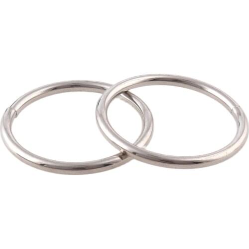 Metal O Rings silver Round strap Ring buckle,Bag handle Handbag Purse Bag clasp Hardware Supplies leather craft inner 1 1/2"