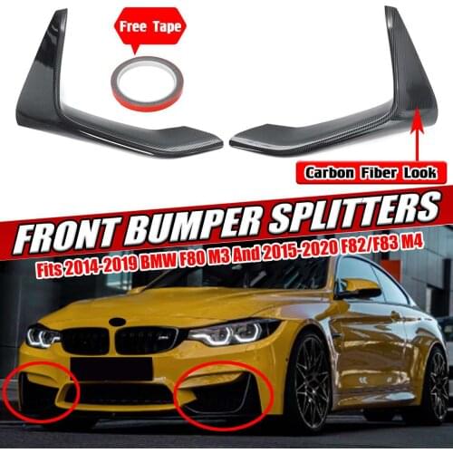 New Car Front Bumper Splitter Lip Diffuser Body Kit Spoiler Aprons Guard Protector For BMW F80 M3 2014-2019 F82 F83 M4 2015-2020