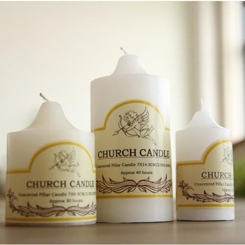 The new birthday candle smoke-free wedding wedding white church romantic creative Aromatherapy Candle 3 selection