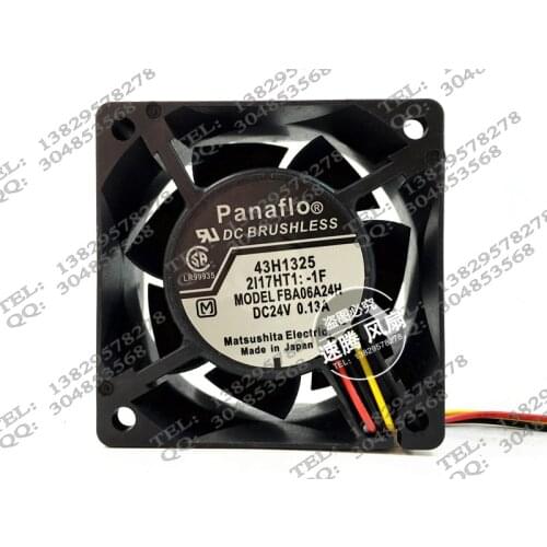 FBA06A24H original 6025 DC24V 0.13A 60 * 60 * 25MM inverter cooling fan