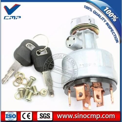 320B E320B Excavator Ignition Switch 7Y-3918 7Y3918, 6 Wires with 2 Key, 3 month warranty