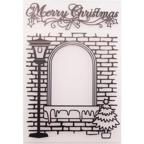 Plastic Embossing Folder Stencils Template Molds DIY Scrapbooking Paper Photo Album Card Decoration Merry Christmas E56C