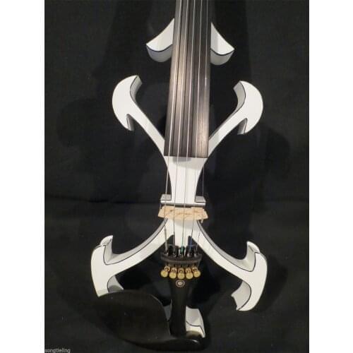 Handmade New Top Streamline Model Art 5 Strings White 4/4 Electric Violin/Violino Case Bow Included String Instrument