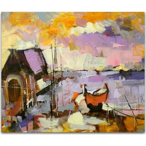 Hand painted oil painting high quality home decor painting landscape pictures DM-15081804