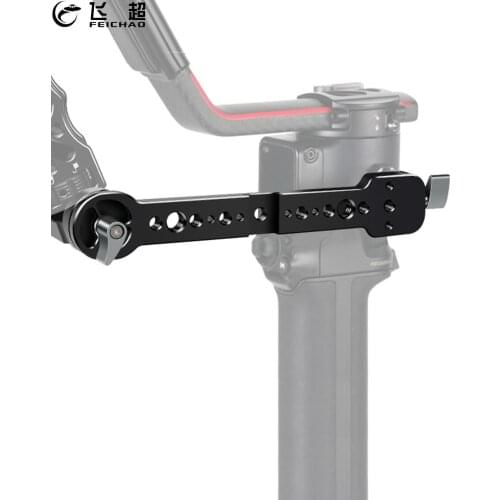 Handle Grip Extended Bracket Handheld Monitor Magic Arm Mount Holder with 1/4 3/8 Cold Shoe Mount for DJI Ronin RS2 RSC2 Gimbal