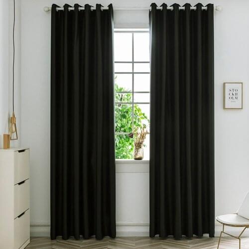 Window Curtains Solid Color Shading Noise Absorption Home Hanging Decor Solid Color Modern Curtain Noise Insulation