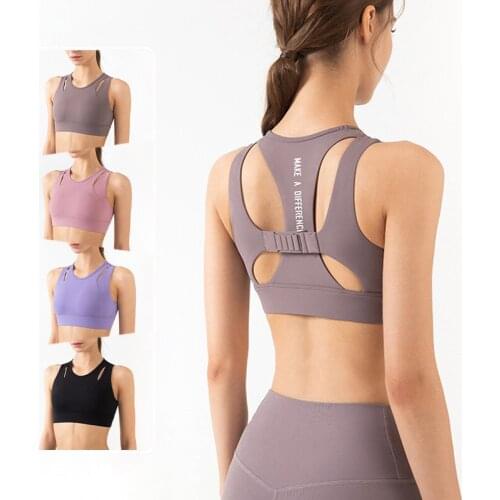 Sports Bra Crop Top Fitness Underwear Women Gym Yoga Top Wireless Padded Comfy Bra Shockproof Hollow Breathable Brasier Push Up