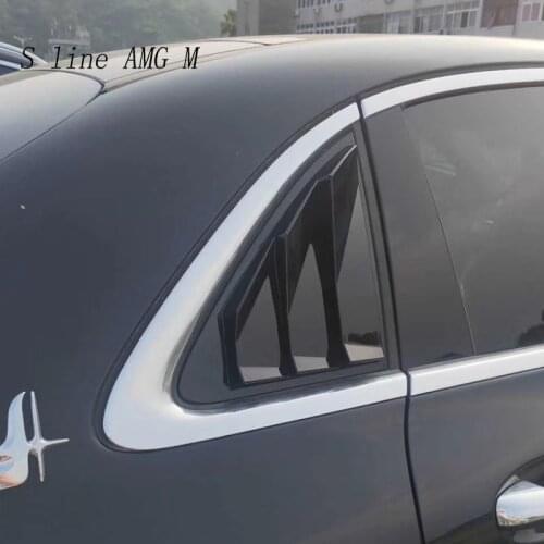 Car Styling Rear Window Triangle Shutters decoration panel Cover Stickers Trim For Mercedes Benz CLA C117 Class Auto Accessories