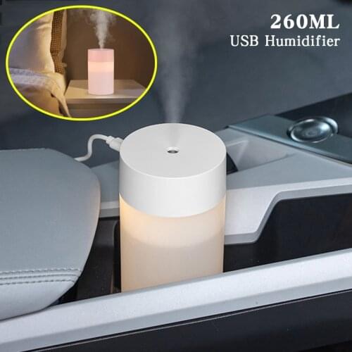 Humidifier Mist Diffuser Ultrasonic 260Ml USB Car Mini Humidifier Aroma Diffuser Columnar Office Desktop Aromatherapy Machine