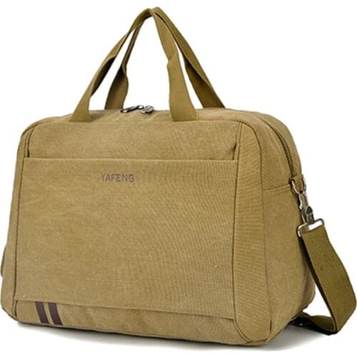 Men Women Large Capacity Travel Bags Scratch-resistant Canvas Shoulder Bags Casual Crossbody Bags Black Brown Handbags XA276F