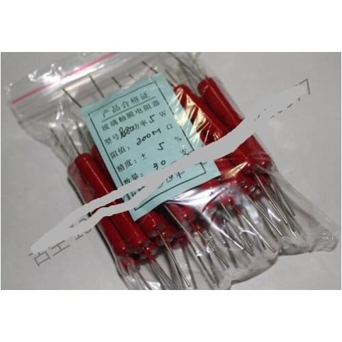 High voltage non-inductive resistance 5W 200MR Tolerance: +-5% 9x50mm PB Free