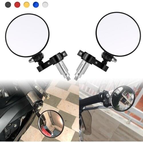 Motorcycle CNC Aluminum Rear View 3" Handle Bar End 7/8" Mirrors For Yamaha MT03 MT-03 mt 03 2015 2016 2017 2018 2020 2021