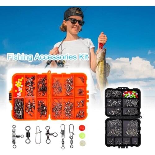 141Pcs Fishing Accessories Kit Compact Multifunction Large Capacity Rust Resistant Fishing Set with Tackle Box for Fishing Lover