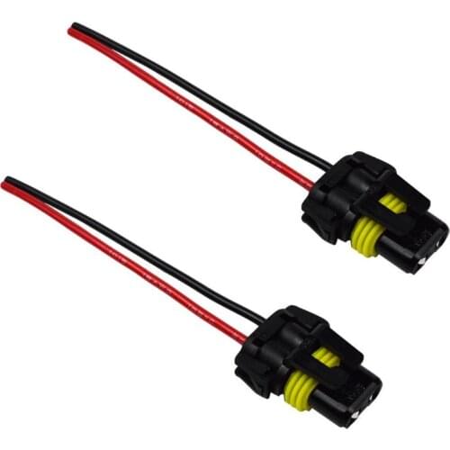 2019 2x HB3 9006 HB4 Bulb Socket Female Adapter Connector for Headlight Fog Lamp Automotive Wire Adapter Socket Lamp Connector