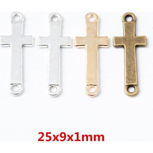 45 pcs Vintage zinc alloy charms cross Connector pendant DIY Bracelet Necklace metal jewelry accessories Makings 6649