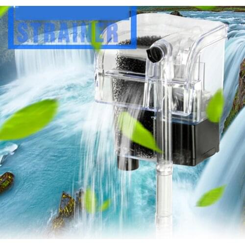 Aquarium Filter Waterfall Filter Aeration Pump Aquarium Wall-Mounted Mute Filter Plug-In Small Professional Noise Reduction