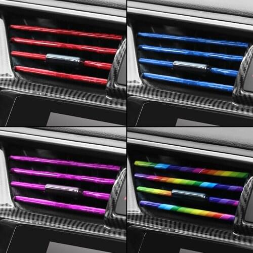 10PCS Car Air Conditioning Outlet Decorative Strip Interior Supplies for Honda Binzhi CRV Accord XRV Fit Civic Modification