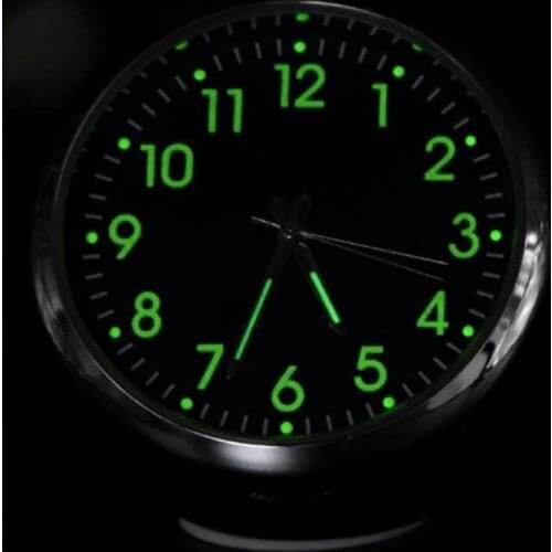 Car Clock Round Air Outlet Separate Pointer Mini Digital Self-adhesive Electronic Watch for Car Styling Decor