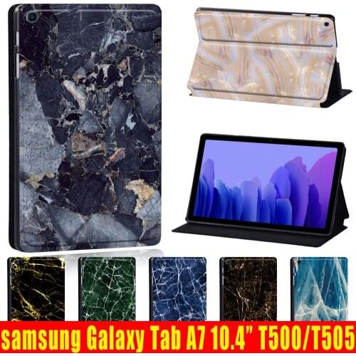 Tablet Case for Samsung Galaxy Tab A7 10.4 Inch 2020 T500/T505 Pu Leather Anti-Fall Cover Case + Free Stylus