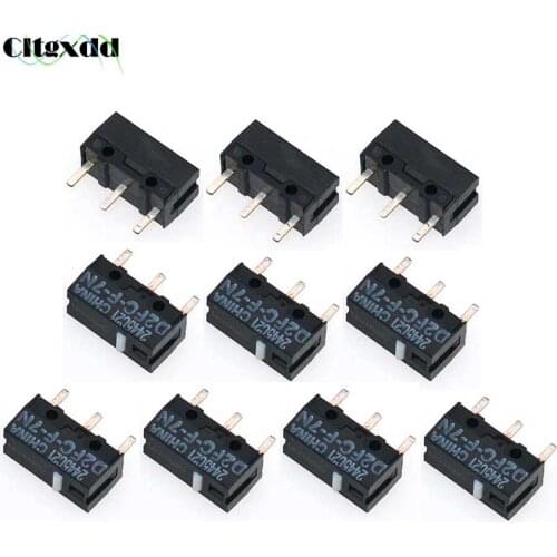 Cltgxdd 10PCS New Authentic Omron Mouse Micro Switch D2FC-F-7N Mouse Button Fretting D2FC-E-7N D2FC