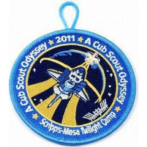 A Cub Scout Odyssey Embroidered Badges Made by Twill and Flat Broder and PVC Backing free shipping by Post