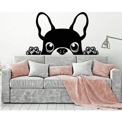 French Bulldog Wall Sticker Puppy Dog Vinyl Decal Family Pet Home Decor Babys Room Decoration Kids Room Stickers Mural