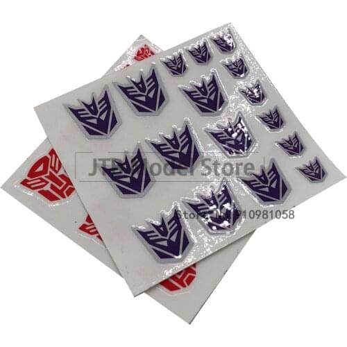 2 PCS Cartoon Stickers Rest Assured To Buy Transformation Robot Anime Movie Series Action Figure Figma Superhero Deformable Car